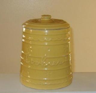 Yellow Mar-crest cookie jar